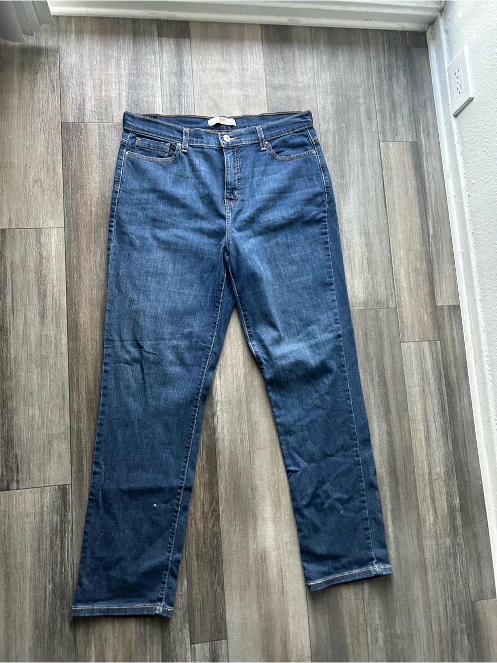 Classic Straight-Leg Blue Jeans
